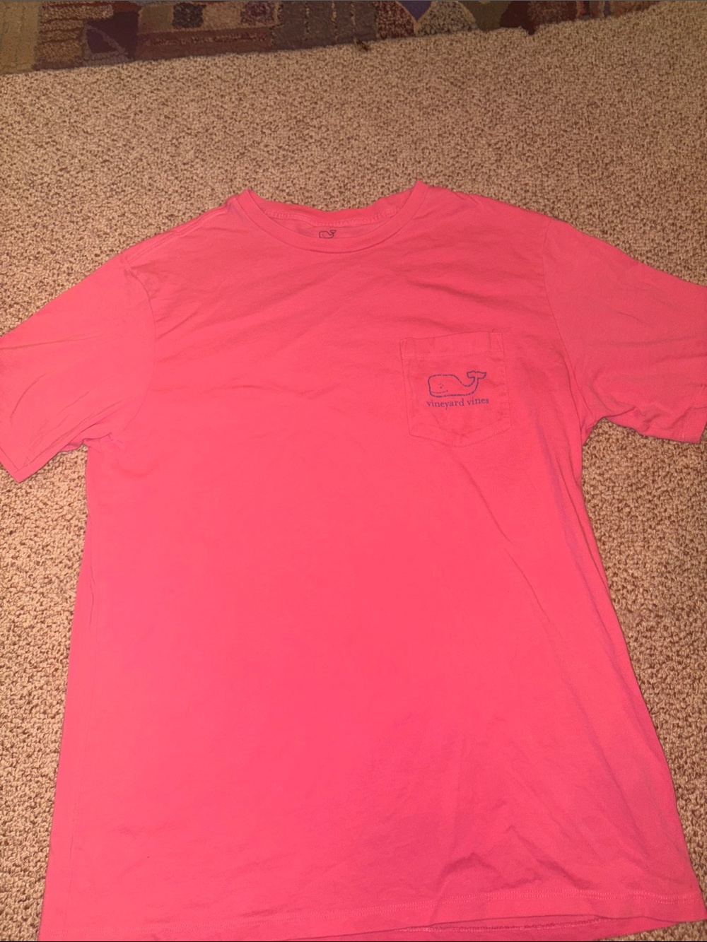 Vineyard Vines Men's Hot Pink Pocket Tee M